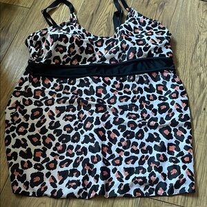 Leopard Print Women's Swim Dress